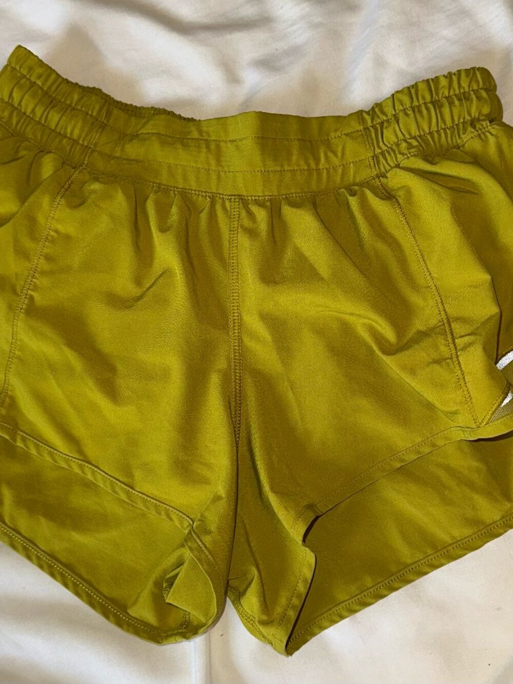 Chartreuse Green Lululemon Hotty Hot Shorts
